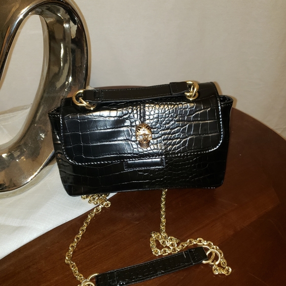Betsey Johnson Black Heads Up Crossbody Bag - Picture 4 of 7
